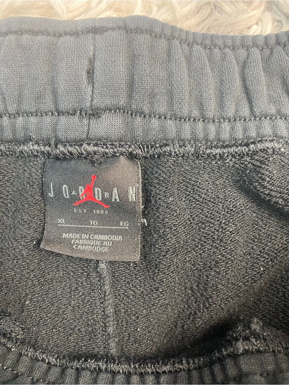 Jordan Men Activewear Shorts XL  Black Sweat Jumpman Logo DM3009-010